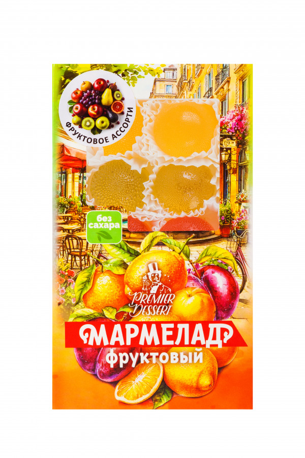 №2 Мармелад Премиум Десерт ФРУКТОВЫЙ (ананас, яблоко, гранат) 200г    в Махачкале