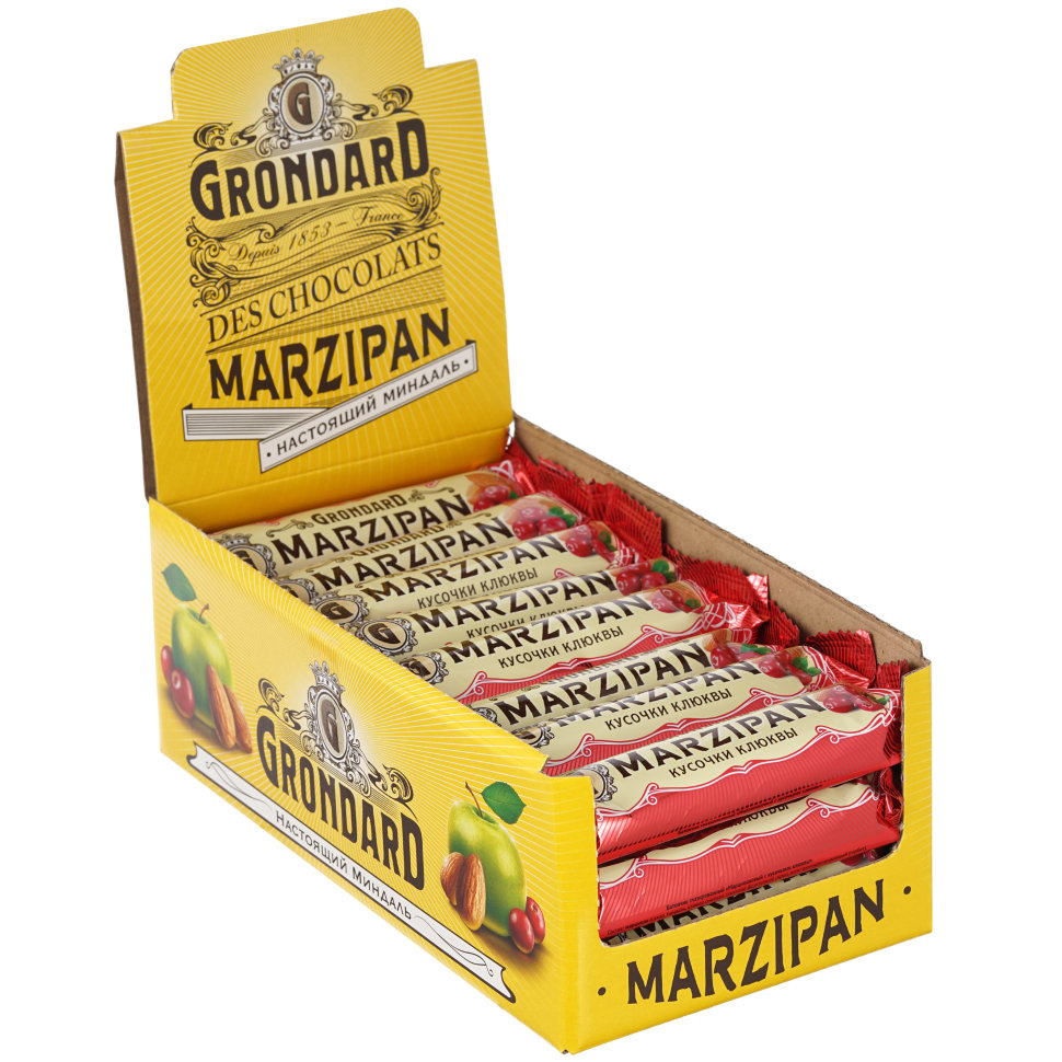  TM Grondard     (8415) Батончики глазированные Марципановые Клюква, (24шт по 50г)    в Махачкале