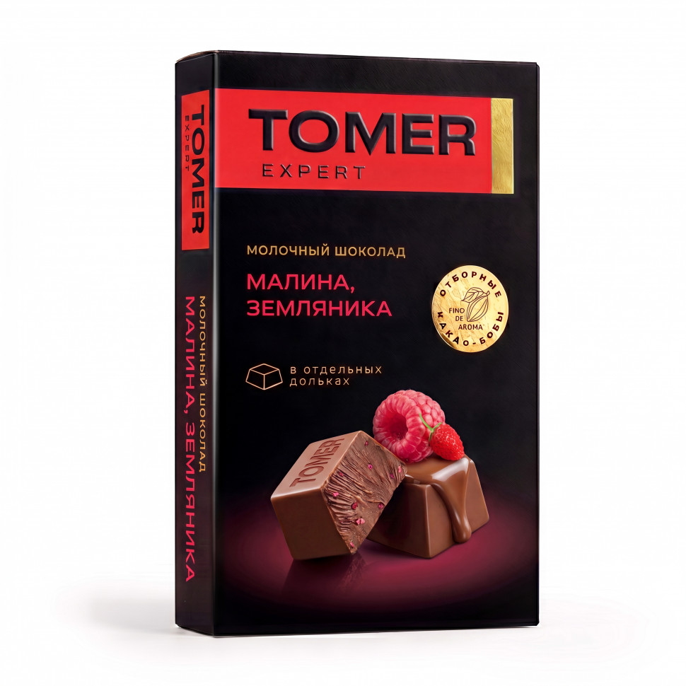  Фабрика Томер   Молочный шоколад Малина-Земляника, 90г  в Махачкале