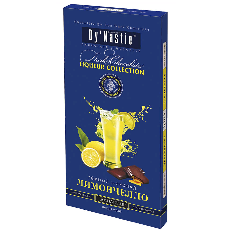  Династия Шоколад "Лимончело", (блок 10шт по 100г)  в Махачкале