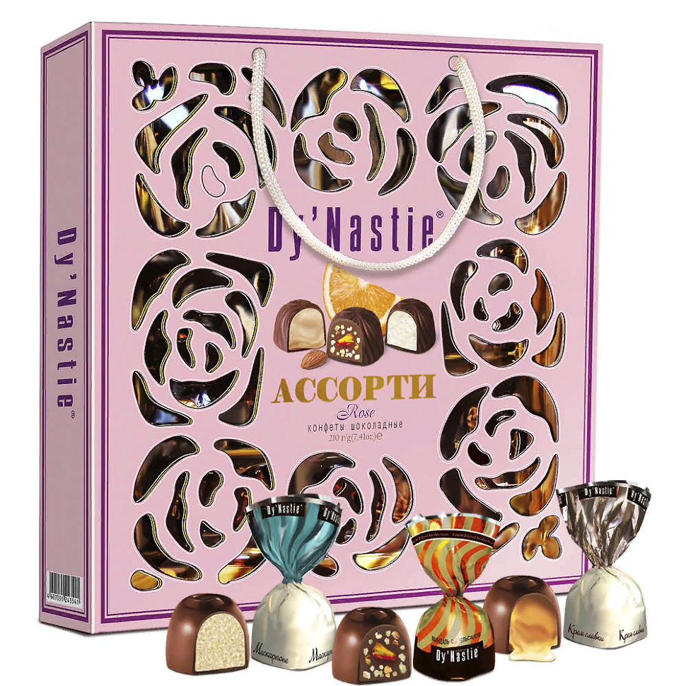  Династия Сумка 170г Конфеты "Ассорти ROSE"    в Махачкале