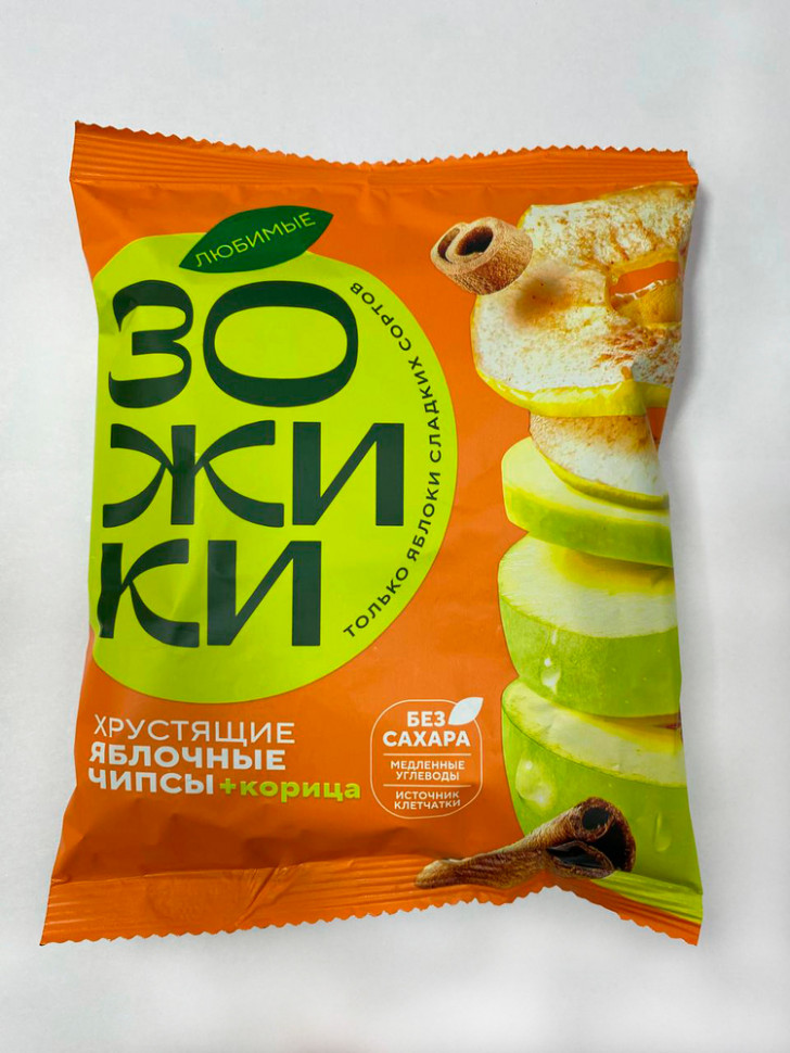  Зожики Яблочные+корица чипсы, 25г  в Махачкале