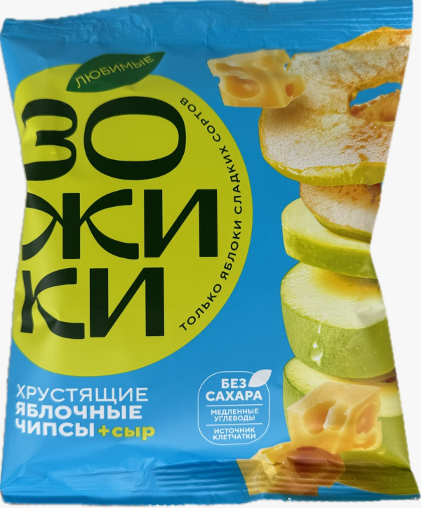 №1 Зожики Яблочные чипсы с сыром, 25г  в Махачкале