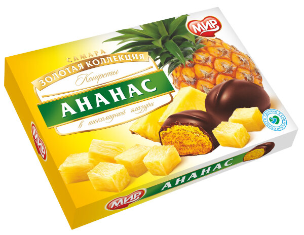 №2 КФ МИР Ананас в шоколадной глазури 160г в Махачкале