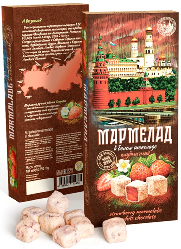  Сладарт Мармелад Клубничный в белом шоколаде, 150г   в Махачкале